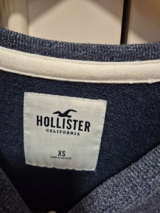 Sudadera Hollister Azul Gris