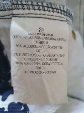 Pantalón CH Estampado Azul y Blanco
