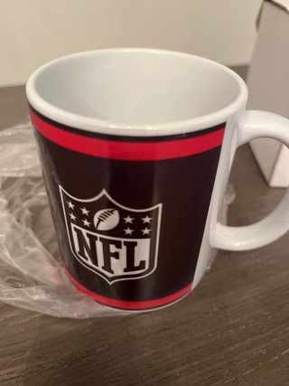 Taza NFL Cerámica Negra y Roja