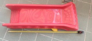 Tobogán plegable infantil rojo