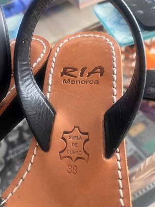 Sandalias Ria Menorca cuña baja glitter talla 38
