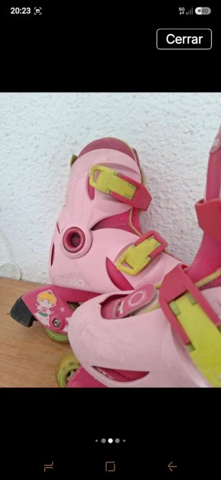 Patines infantiles rosas Oxelo talla 30-32