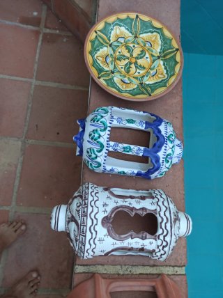 Faroles de cerámica decorativos