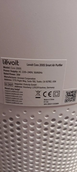 Purificatore d'aria Levoit Core 200S Smart