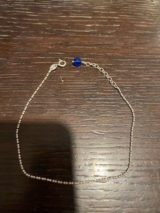 Cavigliera con perla blu