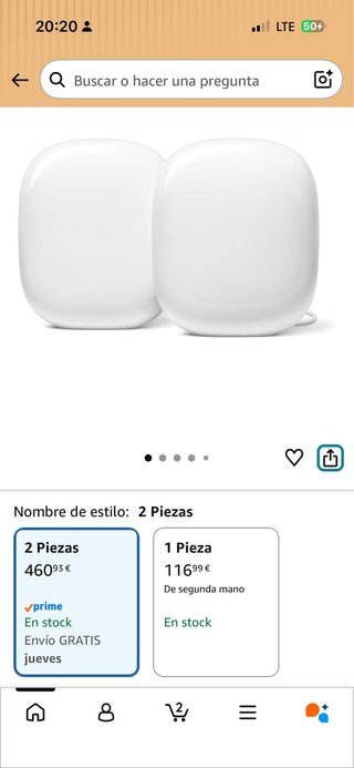 Google Nest WiFi Pro 6E (2 Unità)