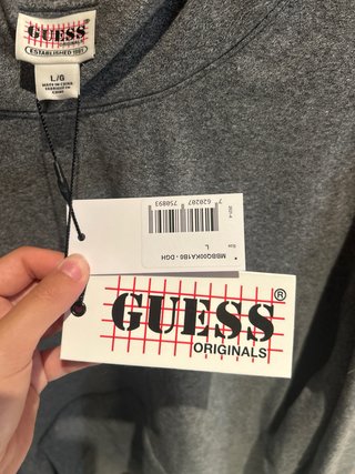 Sudadera Guess Originals Gris