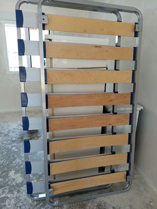 Somier metálico con lamas de madera