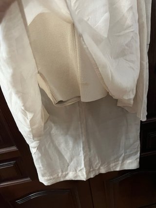 Conjunto Zara Falda y Blusa Beige Talla M