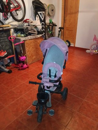 Triciclo bebé Kinderkraft Aveo rosa