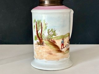 🇫🇷 Limoges Lámpara aceite antigua