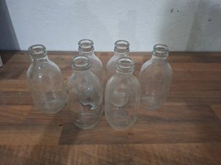 Lote 7 Botellas Antiguas Medicina Vidrio