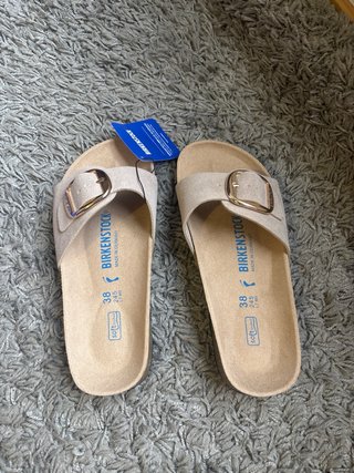 Sandalias Birkenstock Beige Talla 38 Hebilla Dorad