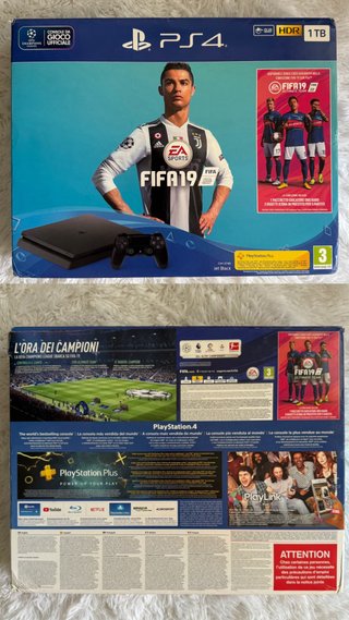 PS4 Slim 1TB Nero + FIFA 19 e FIFA 20