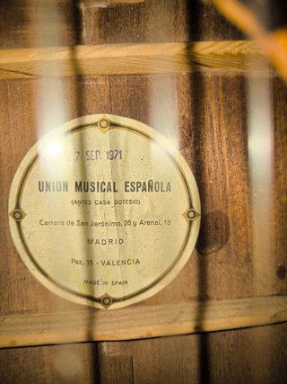 Guitarra Clásica Unión Musical Española 1971