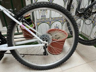 Bicicleta B'TWIN 26 Blanca y Rosa