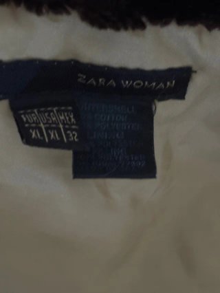 Gabardina Zara Camel con Pelo Talla M