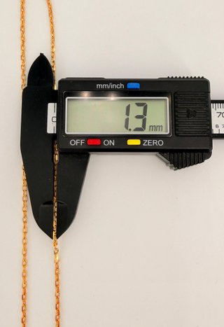 Cadena Forzada de oro de 18k, 6.96 g, 50 cm.