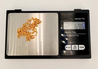 Cadena Forzada de oro de 18k, 6.96 g, 50 cm.