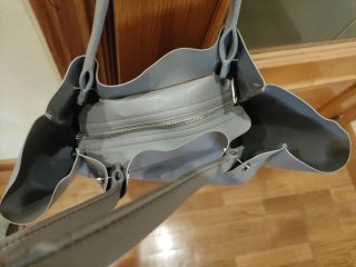 Bolso Zara Gris grande.