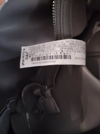 Bolso Zara Gris grande.