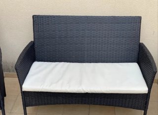 Conjunto Terraza: Sofá, 2 Sillas y Mesa