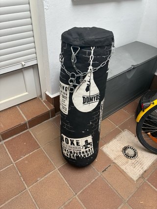 Saco de boxeo vintage con diseño de póster
