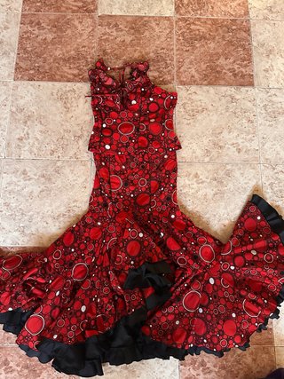 Falda y corpiño flamenco círculos