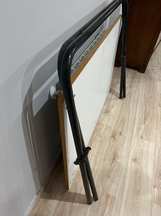 Mesa escritorio plegable negra y madera