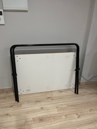 Mesa escritorio plegable negra y madera