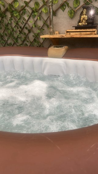 Jacuzzi Hinchable Arebos Marrón y Blanco