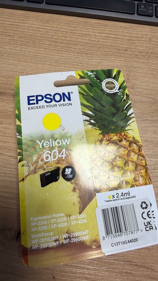 Cartucho Tinta Epson 604 Amarillo Original