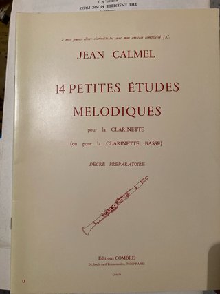 Partituras Jean Calmel 14 Études Mélodiques Clarin