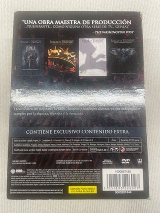 Juego de Tronos DVD Temporadas 1-4
