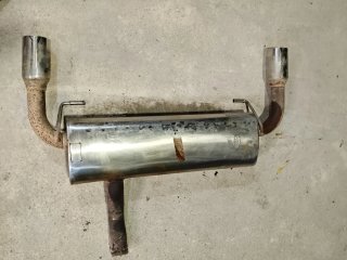 Tubo de escape doble cromado