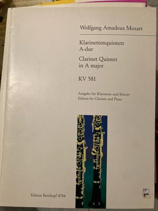 Partitura Mozart - Clarinet Quintet KV 581