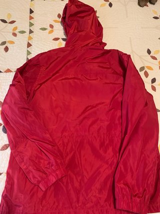 Chubasquero rojo forrado mujer