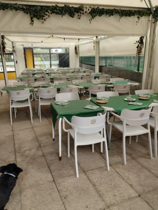 Carpa Hostelería Beige/Blanco
