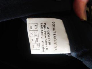 Pantalones rectos negros talla 38
