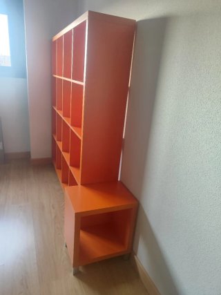 PRECIOSA Estantería modular naranja Y MESILLA AUXI