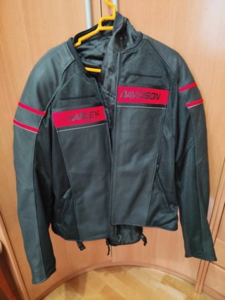 Chaqueta Harley-Davidson Cuero Negra/Roja