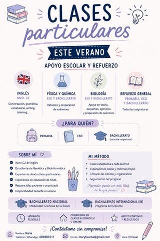 Clases de refuerzo