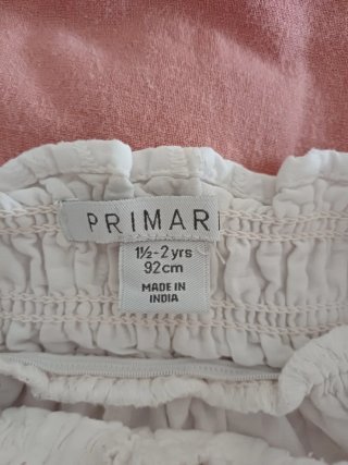 Vestido blanco bebé algodón bordado 18 meses