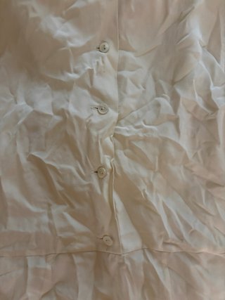 Vestido midi de seda color crema