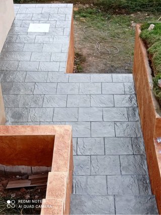 Pavimento impreso imitación piedra