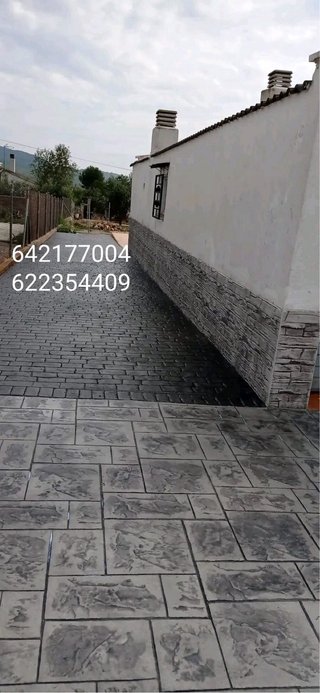Pavimento impreso imitación piedra