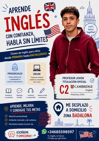 Clases de inglés para Primaria/ESO/Bachillerato