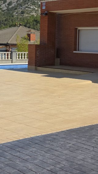 Pavimento impreso para exteriores