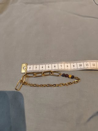 Pulsera bañada en oro 18K y Ágatas