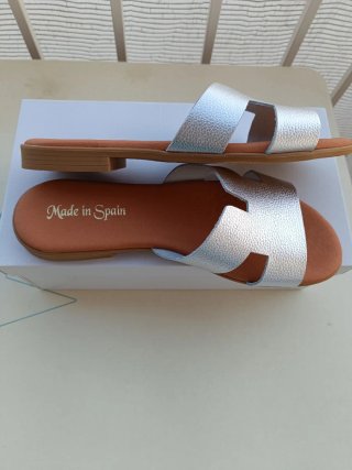 Sandalias pala plateadas T 36-41